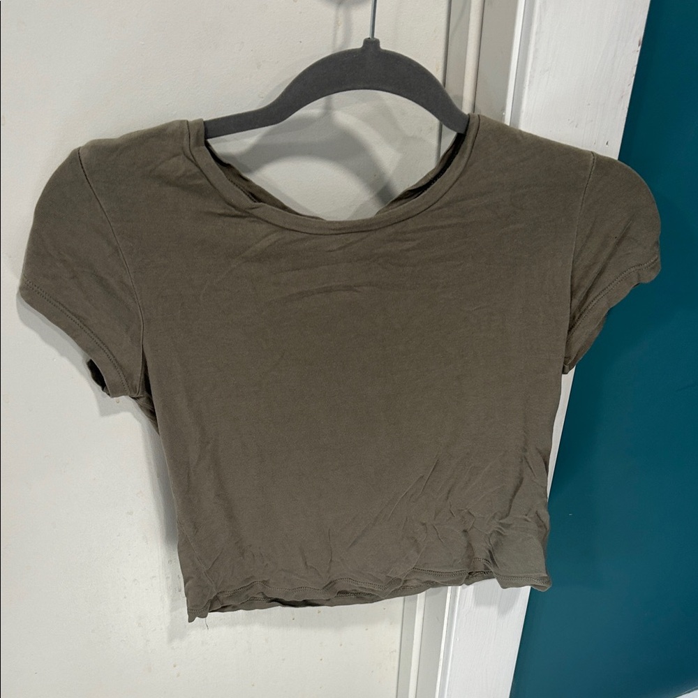 Dynamite Khaki Women's Crop Top
